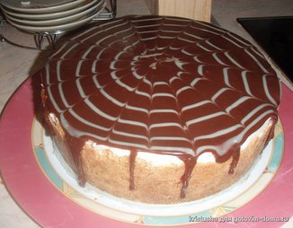 Торт "Сливочно-шоколадный дуэт:облако"