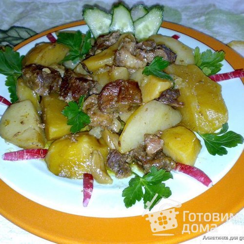 Картофель с мясом по-гречески