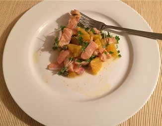 Салат "Севиче" из лосося