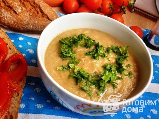 Суп-пюре из запечённых баклажанов фото к рецепту 3