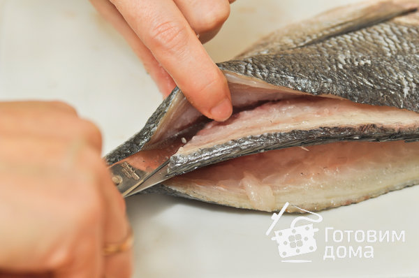 Дорадо, фаршированная жюльеном из морепродуктов фото к рецепту 3