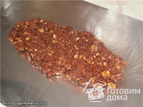 Шоколадная колбаса фото к рецепту 1