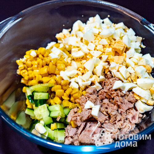 Салат с тунцом и кукурузой | Простой и вкусный салат