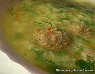 Деревенский суп с фрикадельками