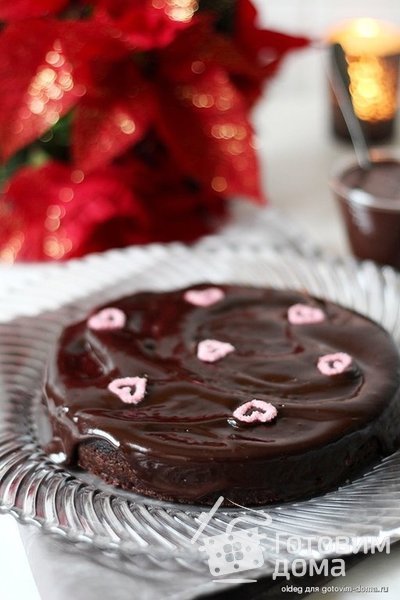 Шоколадный кекс-пудинг с шоколадным соусом фото к рецепту 1