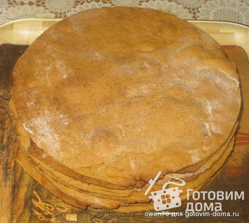 Медовый торт с черничным кремом фото к рецепту 6