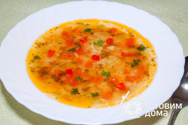 Легкий овощной суп с рисом фото к рецепту 5