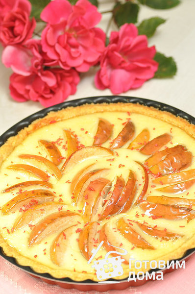 Яблочный пирог со сливками фото к рецепту 7