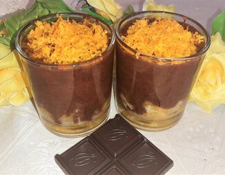 Воздушный шоколадно-апельсиновый десерт