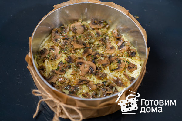 Слоеная запеканка с картофелем и грибами фото к рецепту 8
