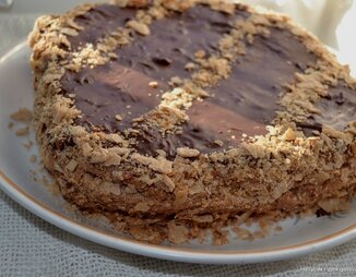 Торт  Наполеон "Шоколадно-Сливочный"