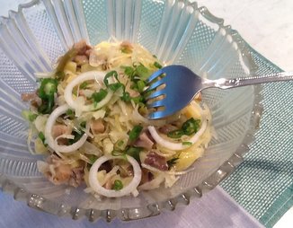 Папин салат (квашеная капуста с грибами)