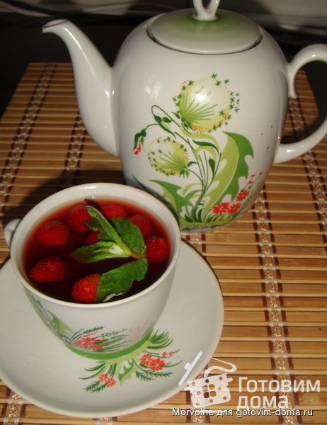 Клубничный чай фото к рецепту 3