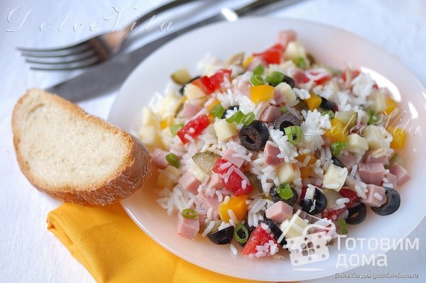 Итальянский рисовый салат фото к рецепту 1