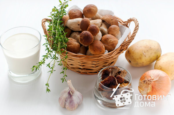 Суп с белыми грибами и сливками фото к рецепту 1