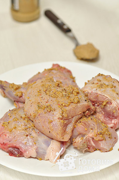 Кролик, запеченный с горчицей и вялеными помидорами фото к рецепту 1