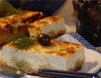 Открытый сырный пирог "Тиропита" (+ рецепт теста Фило)