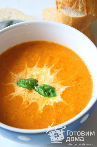 Томатный суп с базиликом фото к рецепту 1