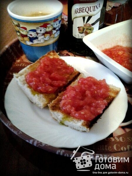 Завтрак по-средиземноморски или Pan con tomate фото к рецепту 2