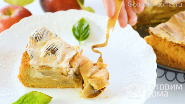 Яблочный Пирог со сметанным кремом фото к рецепту 17