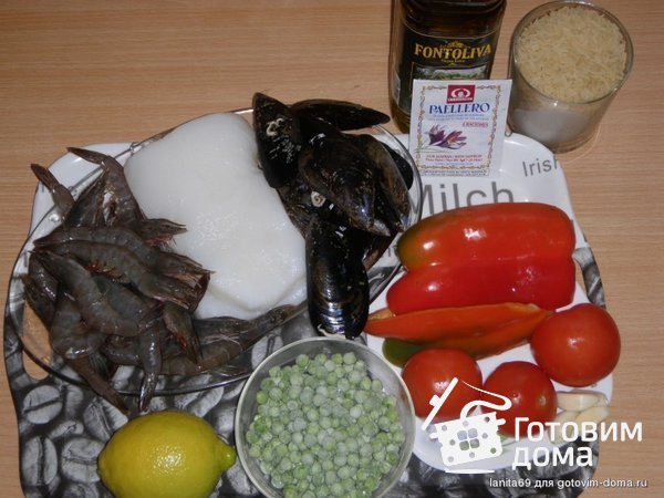 Паэлья с морепродуктами paella de mariscos фото к рецепту 1