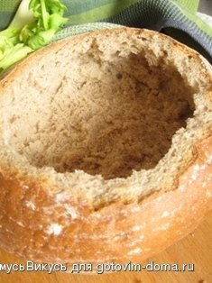 Суп усталого путника в хлебном котелке фото к рецепту 7