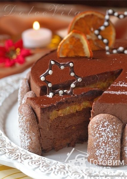 Шоколадный торт &quot;Чудо Рождества&quot; фото к рецепту 14