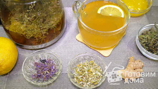 Имбирный чай от простуды фото к рецепту 1