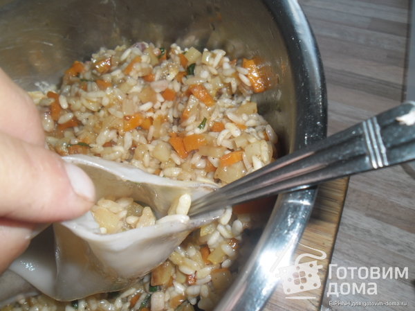 Каламарья гемиста (Кальмары фаршированные рисом) фото к рецепту 6