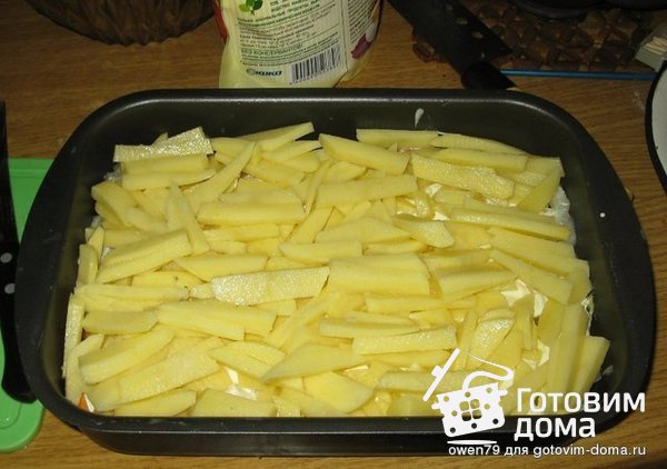 Запеканка из картофеля с куриными рулетиками фото к рецепту 4