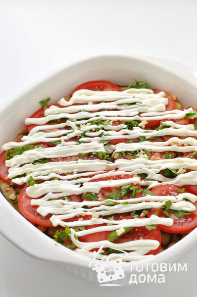 Куриная грудка, запеченная с баклажанами и помидорами фото к рецепту 8