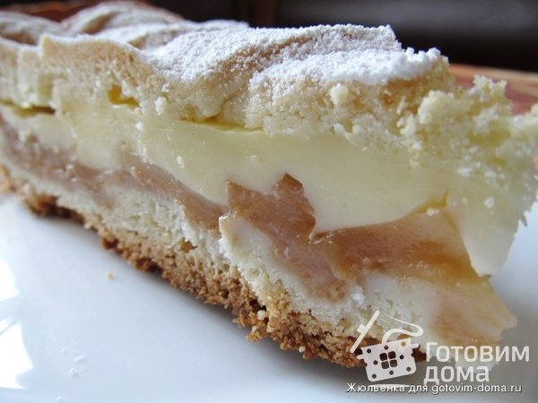 Яблочный пирог с нежным кремом фото к рецепту 3