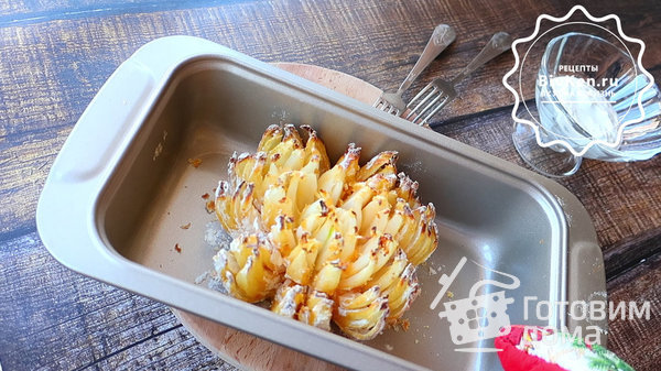 Хризантема в духовке вкусная хрустящая закуска фото к рецепту 5