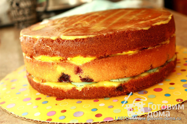 Lemon-Blueberry Macaron Delight Cake-торт&quot;Восторг&quot; фото к рецепту 17