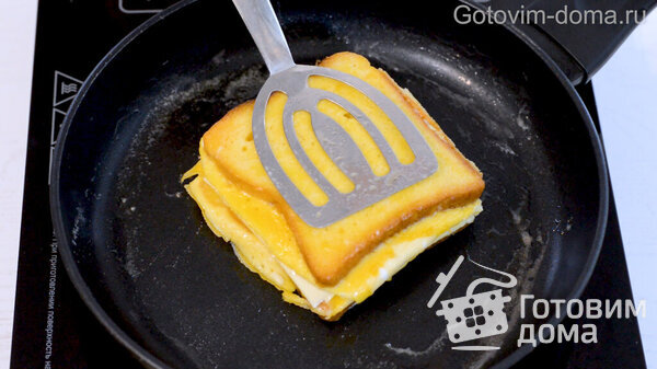 Горячие Бутерброды на Завтрак. Быстрый завтрак из яиц фото к рецепту 7