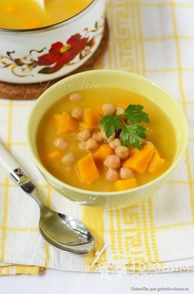 Мексиканский суп с нутом и тыквой фото к рецепту 3