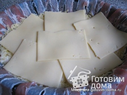 Картофельно-мясная запеканка с беконом и сыром фото к рецепту 5