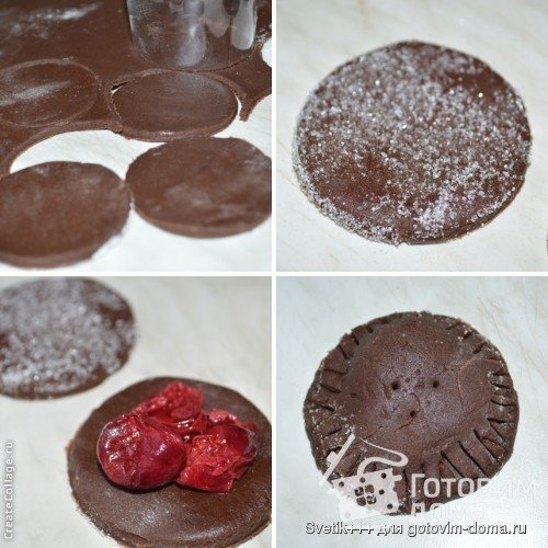 Шоколадное печенье с вишней фото к рецепту 3