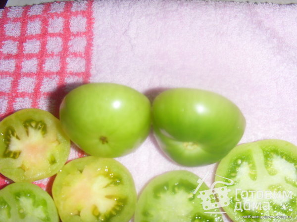 Соленые зеленые помидоры фото к рецепту 3