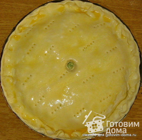 Слоеный пирог с ветчиной и сыром. фото к рецепту 3