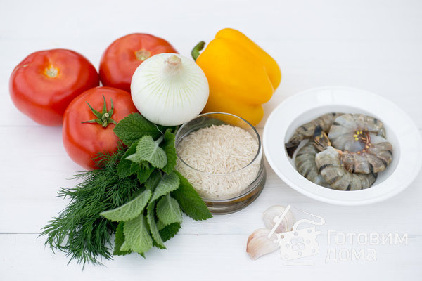 Помидоры, фаршированные рисом и креветками фото к рецепту 1