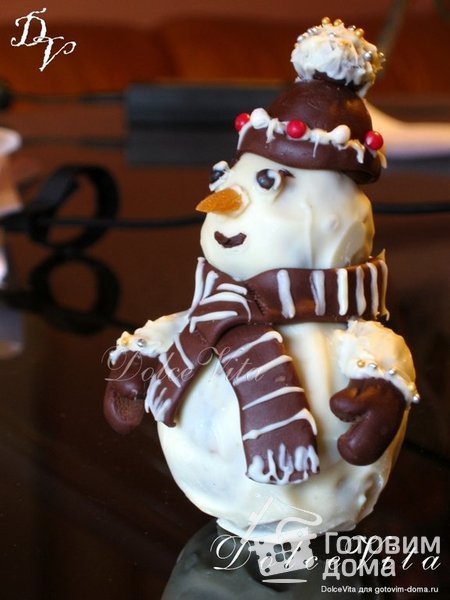 Шоколадные снеговики МК фото к рецепту 17