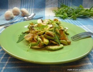 Салат из шампиньонов и авокадо