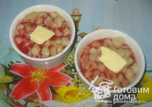 Запеченные макароны в томатном соке фото к рецепту 1