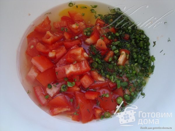 Горбуша, фаршированная омлетом с помидорами фото к рецепту 3