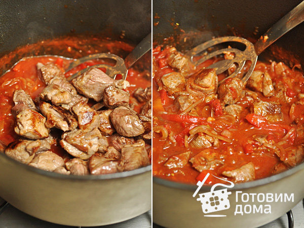 Рагу из баранины с болгарским перцем и томатами фото к рецепту 5