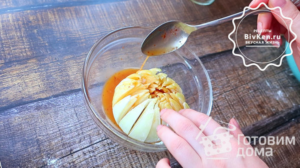 Хризантема в духовке вкусная хрустящая закуска фото к рецепту 4