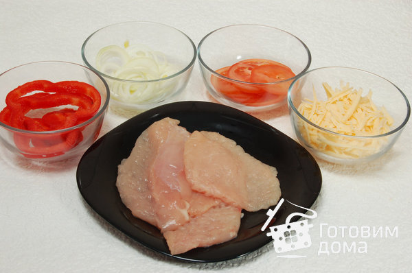 Куриные отбивные с помидорами и болгарским перцем фото к рецепту 1