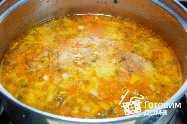 Легкий овощной суп с рисом фото к рецепту 4