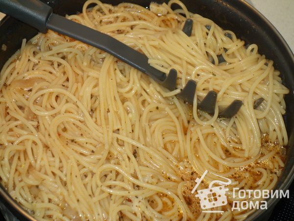 Спагетти в соусе-ленивый способ приготовления фото к рецепту 5